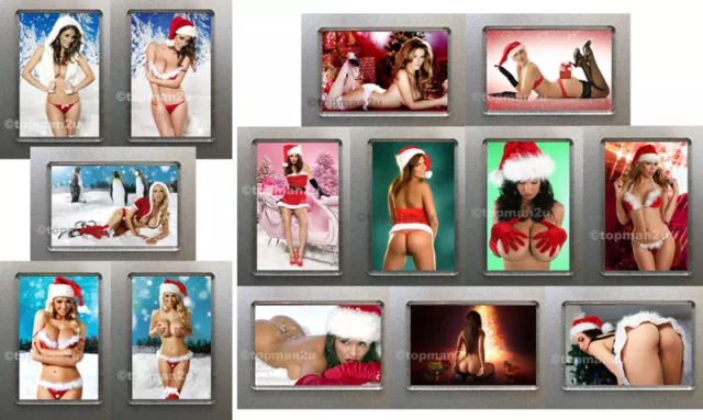 New CHRISTMAS BABES Quality Fridge Magnets, Xmas Sexy Santa. Great choice u pick