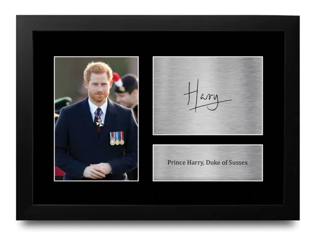 Prince Harry Excellent Gift Ideas Printed Signed Autograph Picture for Fans
