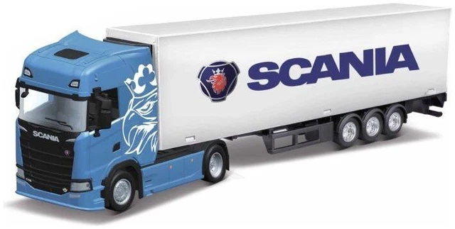 Miniature Joal 1/50 – Camion Scania R Topline Avec Remorque – Rouge – Diecast 385