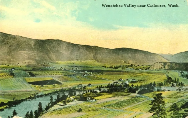 Cashmere,WA. A 1912 view of the Wenatchee Valley