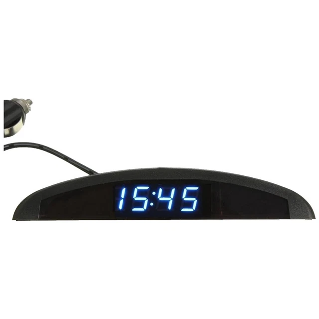 3-in-1 Car 12V Digital LED Voltmeter Voltage Temperature Watch , D1E5