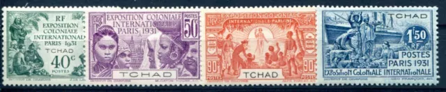 TCHAD 1931 Yvert 56-59 * TADELLOS SATZ EXPOSITION 28€(F1499