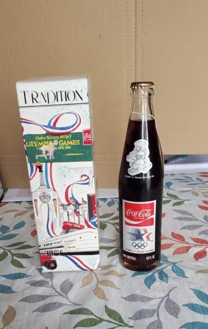 Coca Cola 1984 Los Angeles Olympic  Commemorative  10 0Z.bottle.w/Sam The Eagle