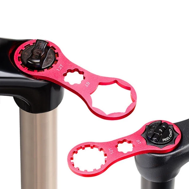 Chiave Per Rimozione Tappo Forcella Bici - Utensile In Acciaio Inox Per Suntour E RST (8T-12T) - 2