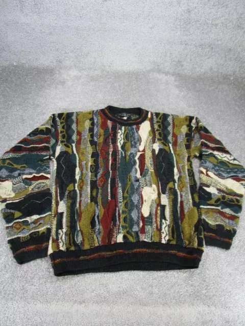 Protege Sweater Mens Medium Multicolor 3d Knit Pullover