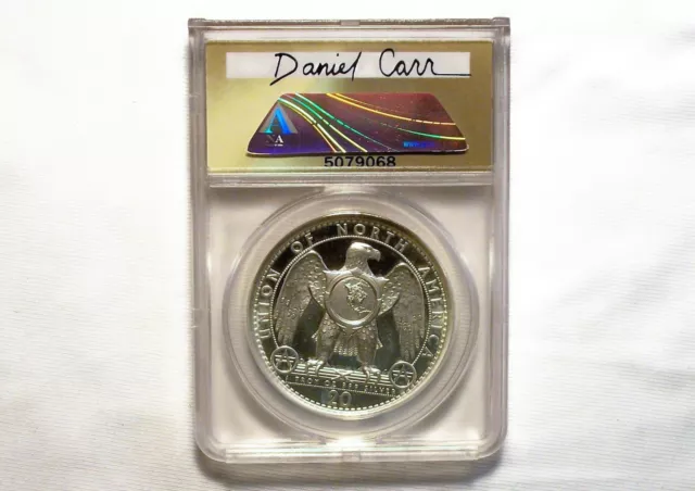 Daniel Carr - 2010 UNA 20 AMEROS - Feathered Liberty Head - .999 Silver - MS 68 2