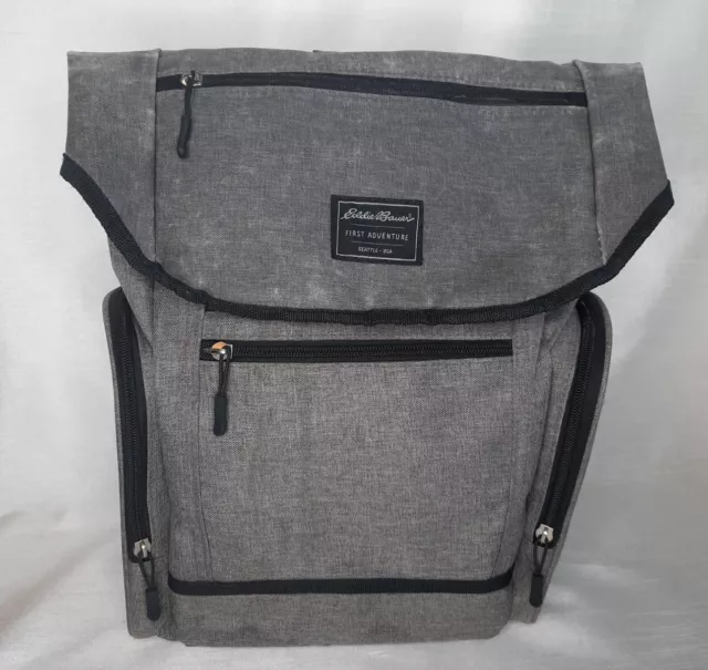 Eddie Bauer 1st Adventure Gray Cascade Backpack Universal Cooler Diaper Bag