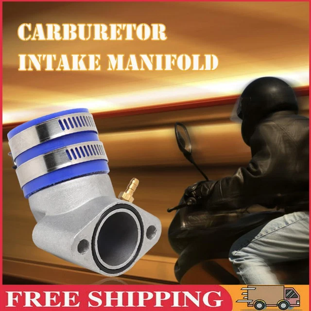 Aluminum Carburetor Frosted Intake Pipe Adapter Manifold Interface Boot for ATV