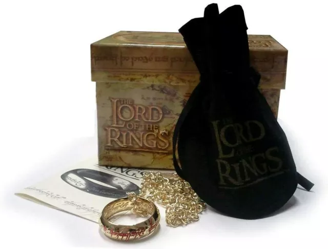 LORD OF THE RINGS UNICO ANELLO SCRITTE ROSSE 21MM UOMO Il Signore degli anelli