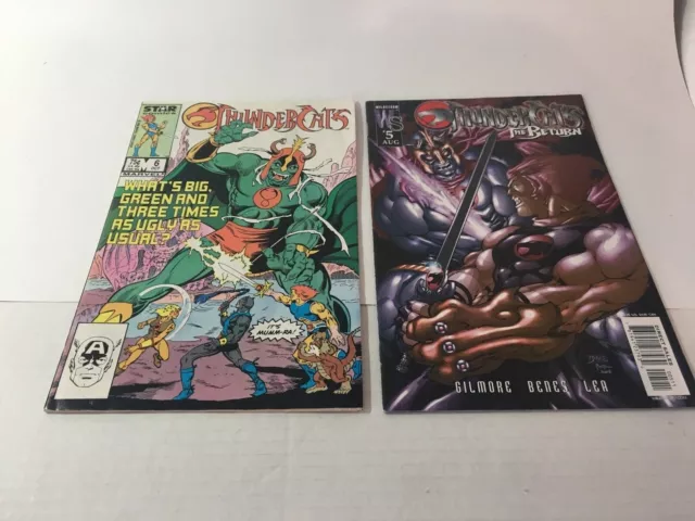 Lot of 2 Thundercats comics Vol No 6 1986, Vol 5 The Return 2003