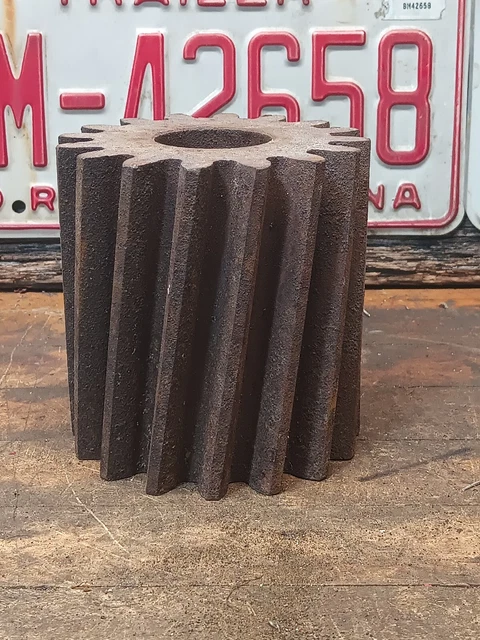 Vintage cast iron  gear sprocket Steampunk industrial lamp base project