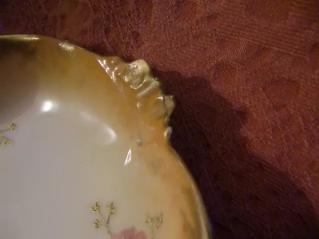 LIMOGES BLUSH IVORY STYLE D & C GILT DECORATED DISH - early 20th century 2