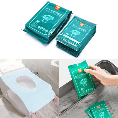 10 piezas/juego de asientos de inodoro desechables de viaje tapete impermeable inodoro Pape.H1