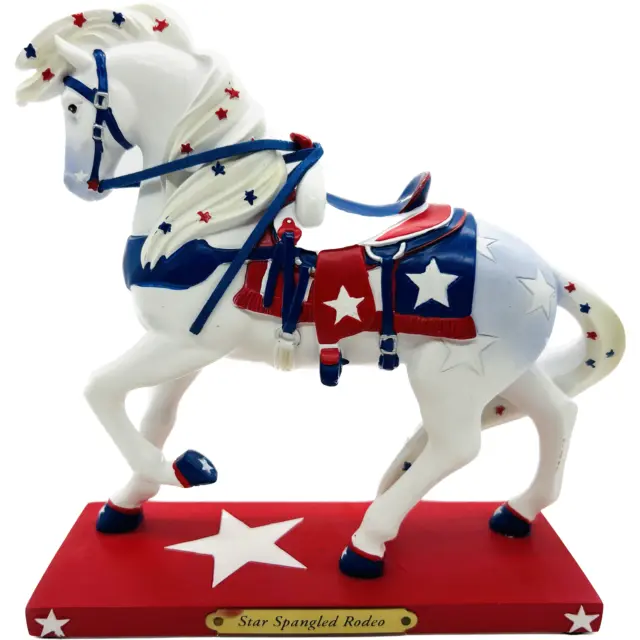 Enesco Trail of Painted Ponies Star Spangled Rodeo Statue Horse 4046344 Retired