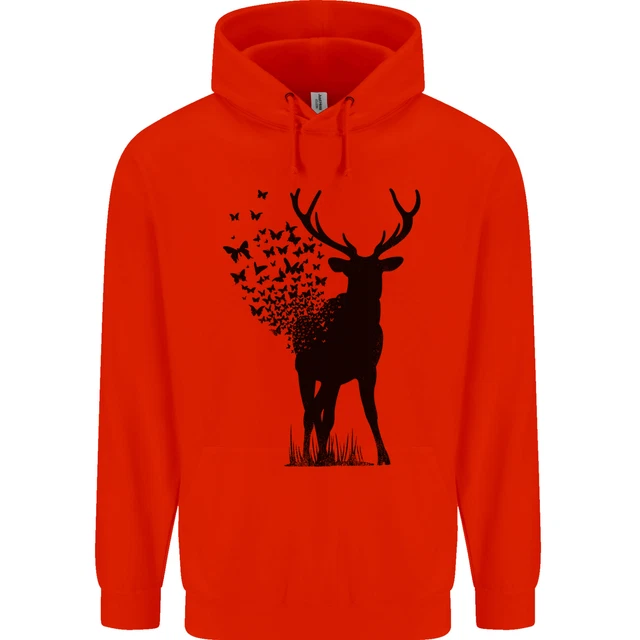Abstracto Mariposa Ciervo Ecology Medio Ambiente Infantil Sudadera con Capucha