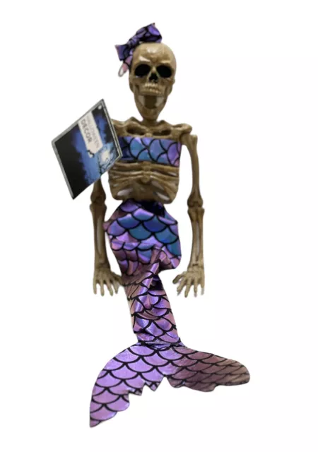 Mermaid Skeleton 16” Dressed Hanging Decor Halloween Prop Articulated Joints