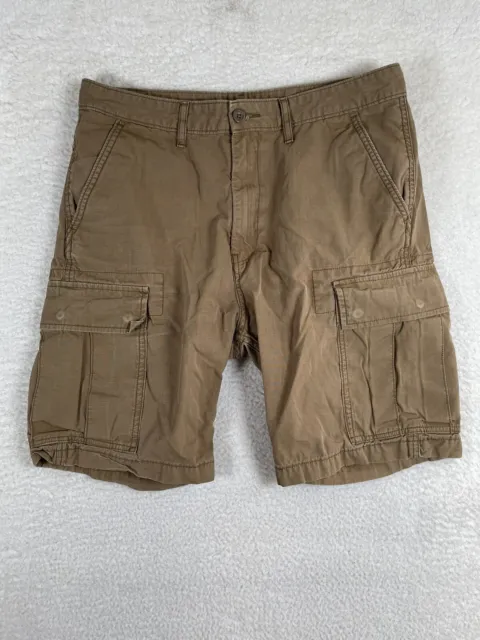 Levis Cargo Shorts Mens 32 Cotton Ripstop Brown White Tag Hiking Camping Fishing