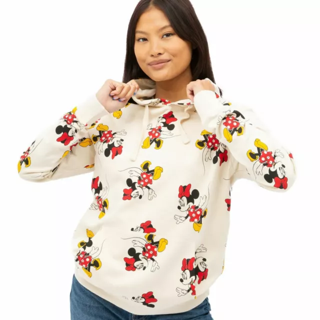FELPA CON CAPPUCCIO ufficiale Disney donna Minnie Mouse Strides