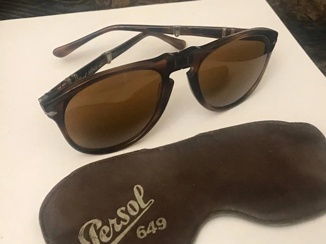 Lentilles De Rechange Persol Steve McQueen 649 58 - Bleu Dégradé Polarisées S3 - Cristal - NEUVES