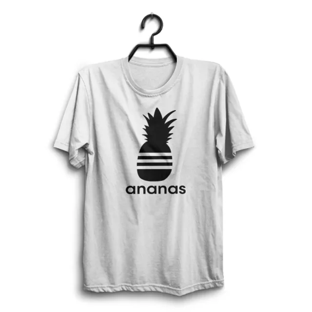 white ananas parody Mens birthday Funny White T-Shirt novelty joke Tshirt tee