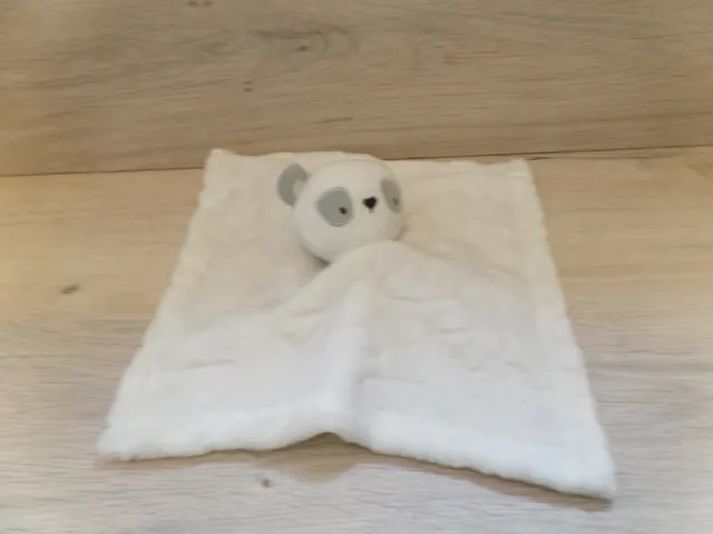 Primark White Panda Comforter Soft Toy Cloud Teddy Bear Rattle Blankie Doudou