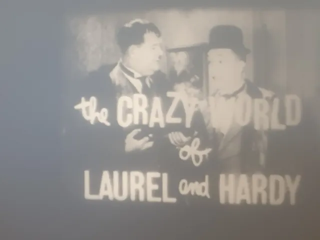 The Crazy World Of Laurel & Hardy Trailer Super 8 B/W Sound 50Ft Cine Film 8Mm
