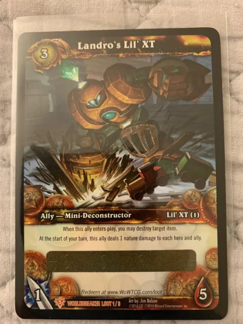Landro's Lil' XT UNSCRATCHED Worldbreaker Loot Card WOW TCG World of Warcraft
