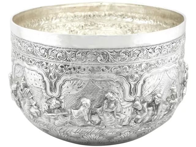 Antique Burmese Silver Bowl Circa 1880