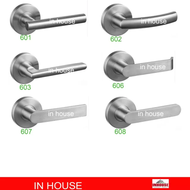 stainless steel door handles passage ,privacy, fixed dummy lever entrance mortic