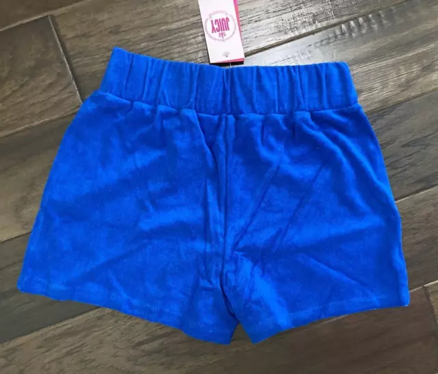 Juicy By Juicy Couture Womens Terry Cloth Blue Splash Pull-On Short XS NWT 2