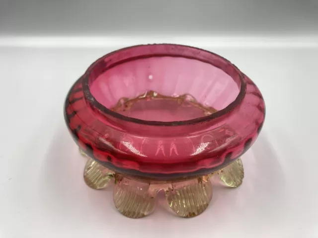 A Late 19th Century Antique Victorian Cranberry Ware Bowl