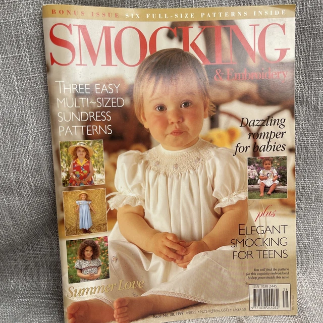 Australian Smocking & Embroidery Magazine 1997 Issue 38 w/ 6 Full-size Patterns