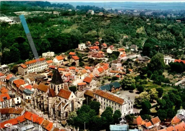 JPGEB3317 - VILLIERS-LE-BEL vue générale aérienne - l'église
