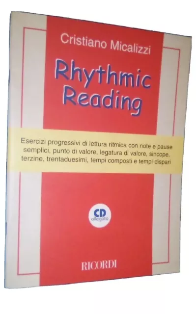 Lettura ritmica Batteria " Cristiano Micalizzi "  Rhythmic Reading " Libro + Cd