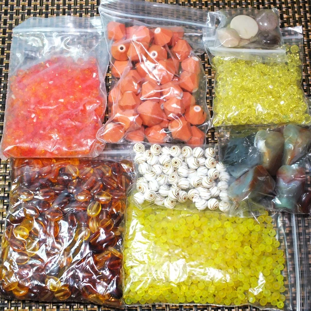 370g mixed beads, AUTUMN mix. Various beads, charms. Job lot bulk clearance