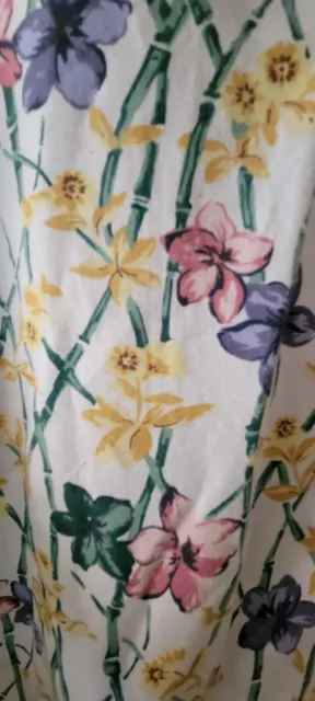 Scrub Top Shirt Womens Mediuim Long Sleeve Daffodil Flowers Spring Pockets Barco