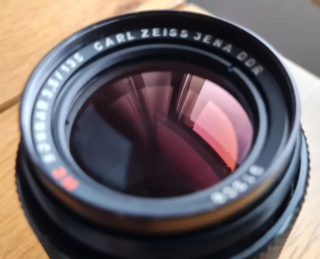 CARL ZEISS JENA Objektiv - DDR Sonnar MC 3,5/135 Red M42 (91308)