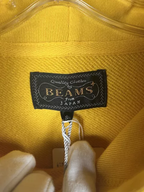 Beam Plus Japan Hoodie Sweatshirt Yellow Size S 3