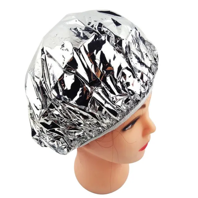 Shower  Heat Insulation Aluminum Foil Hat Elastic Bathing  for Women Hair Sooi