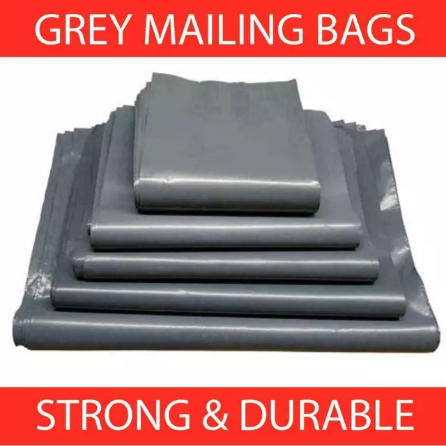 Grey Strong Mailing Self Seal Poly Bags Postal Postage Post Mail All Size Cheap