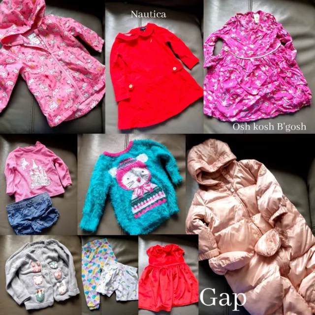 Enorme pacchetto per bambine 12-18 mesi tra cui tuta da neve spaccata e abiti di marca