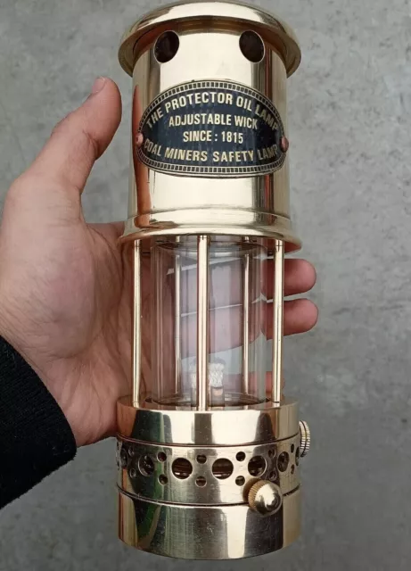 Solid Brass 100% Working Nautical Miner Lamp oil Ship Boat Lantern Maritime Gift