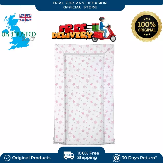 East Coast Baby Nappy Changing Mat  in the Pink Star 72cm x 41 cm Waterproof