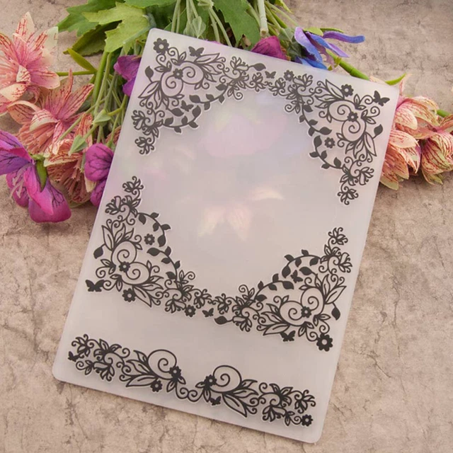 Plastic Bump Embossing Template DIY Schablonenordner für Album Scrapbooking