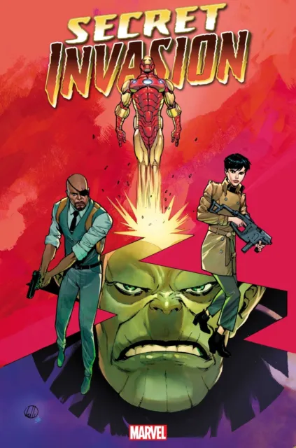 SECRET INVASION #1 - COVER A LOLLI (Marvel, 2022, First Print)