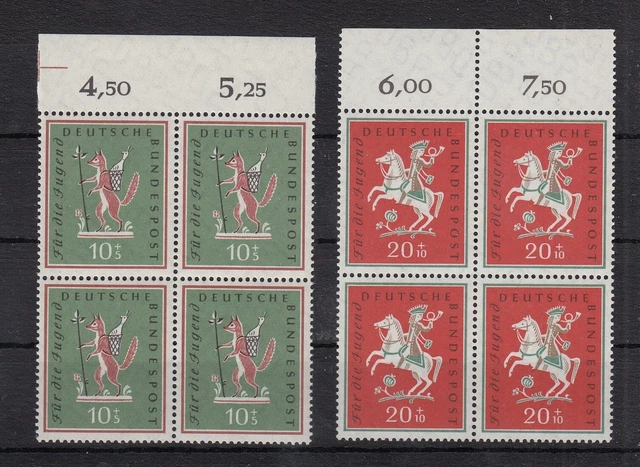 Luxus BRD / Bund Mi-Nr. 286-287 ** postfrisch  - Viererblock mit Oberrand