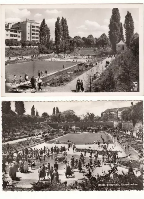 2x Berlin - Tempelhof, Planschbecken, n.gel. ca. 1958