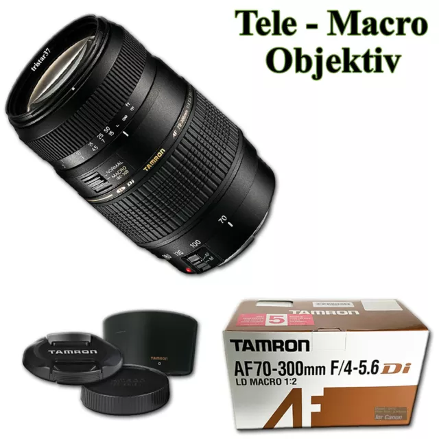 Tamron Tele Macro Objektiv 70-300mm f. CANON EOS 4000D 2000D 850D 250D 200D OVP