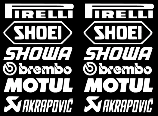 Motorsport Sponsoren Aufkleber Racing Set Brembo 3 für Motorrad