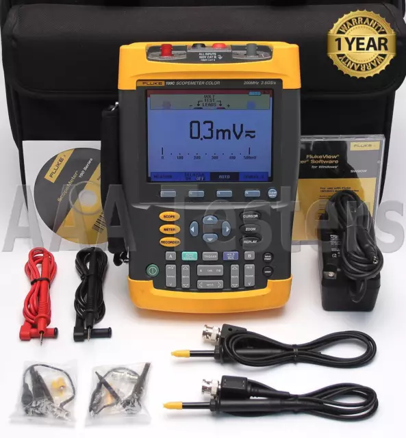 Fluke 199C Scopemeter 2.5GS/S Dual-Input 200MHz Handheld Oszilloskop 199/003